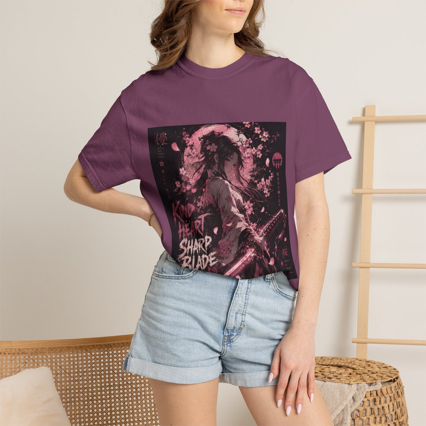 Samurai Aesthetic T-Shirt — “Kind Heart, Sharp Blade” Graphic Tee