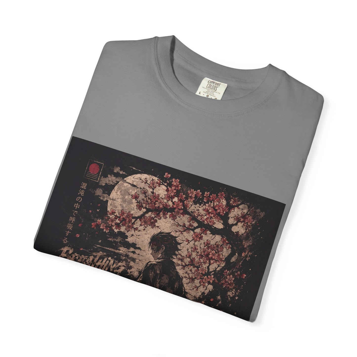 Samurai Moon T-Shirt — Cherry Blossom Night Graphic Tee