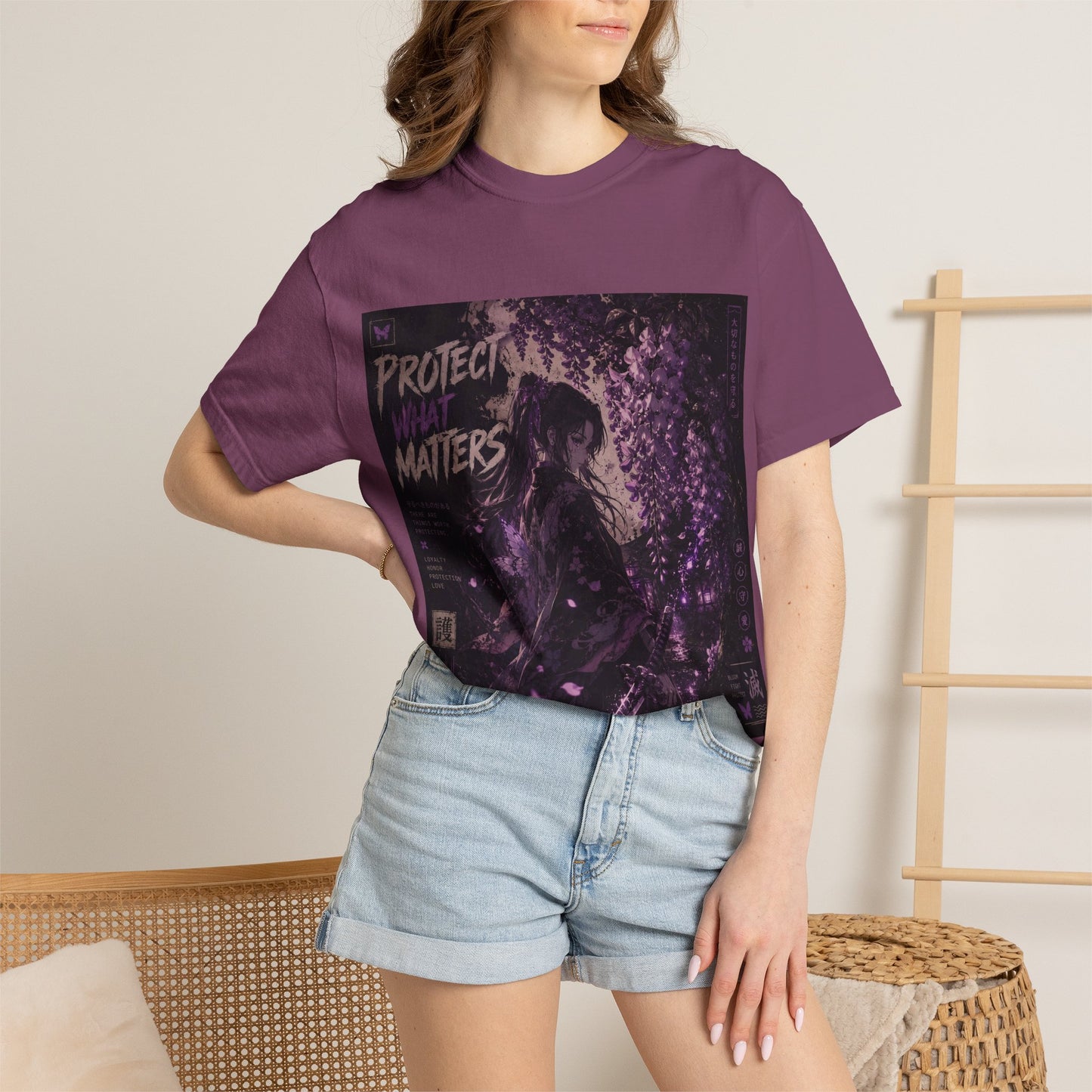 Protect What Matters T-Shirt — Dark Violet Graphic Tee