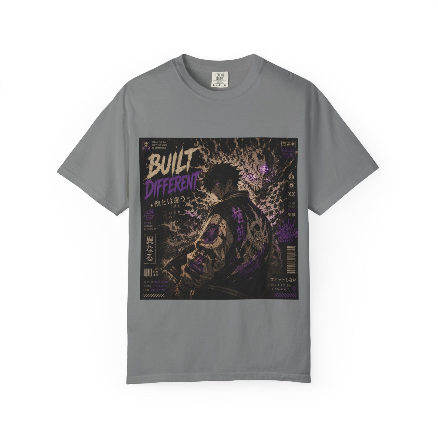 T-Shirt — "Built Different" Cyberpunk Samurai Graphic Tee