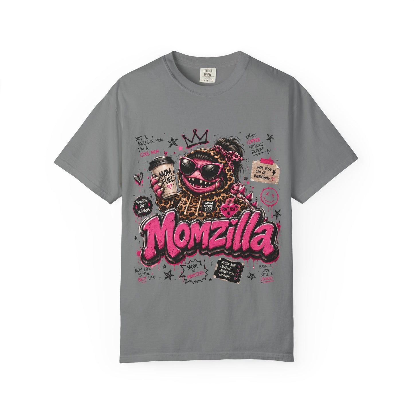 Momzilla Graphic T-Shirt — Funny Momzilla Mother’s Day Tee with Coffee & Crown Design