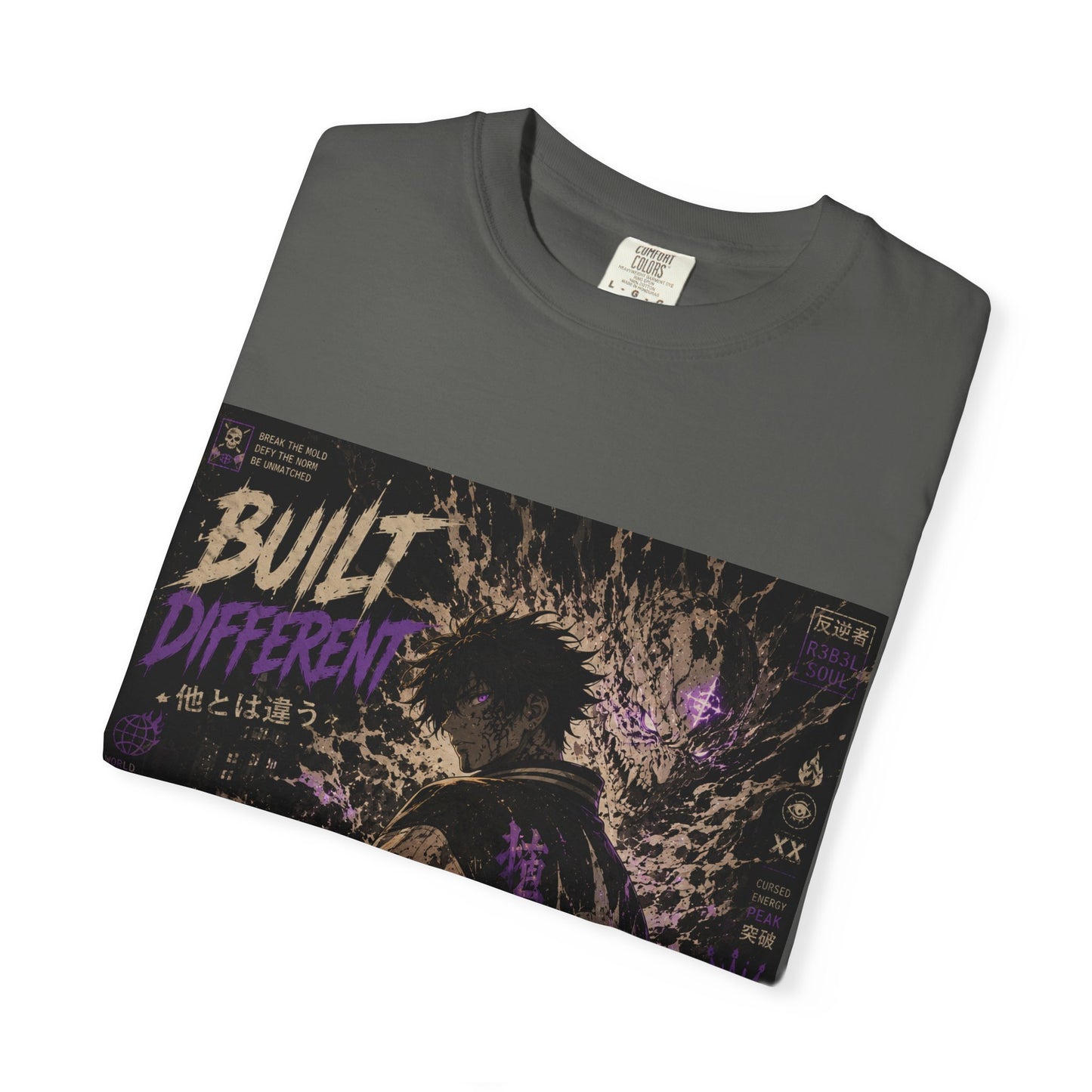 T-Shirt — "Built Different" Cyberpunk Samurai Graphic Tee