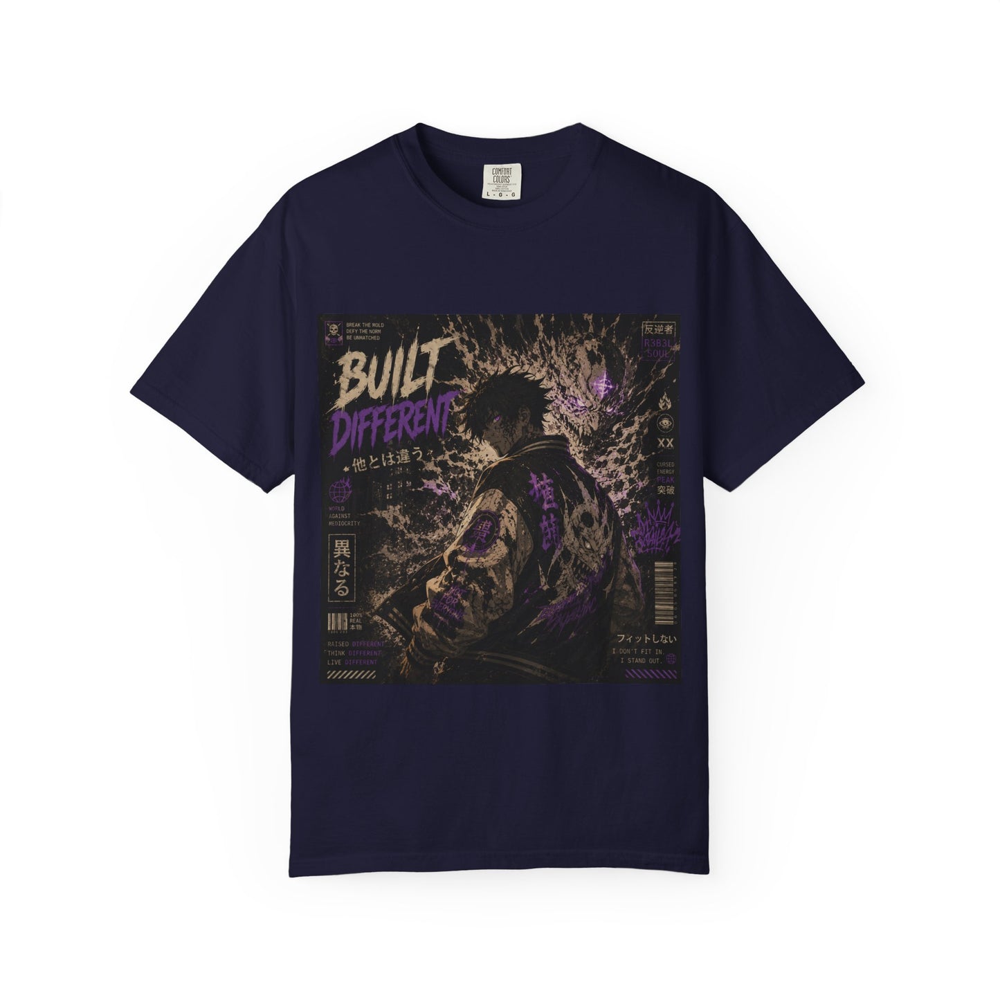 T-Shirt — "Built Different" Cyberpunk Samurai Graphic Tee