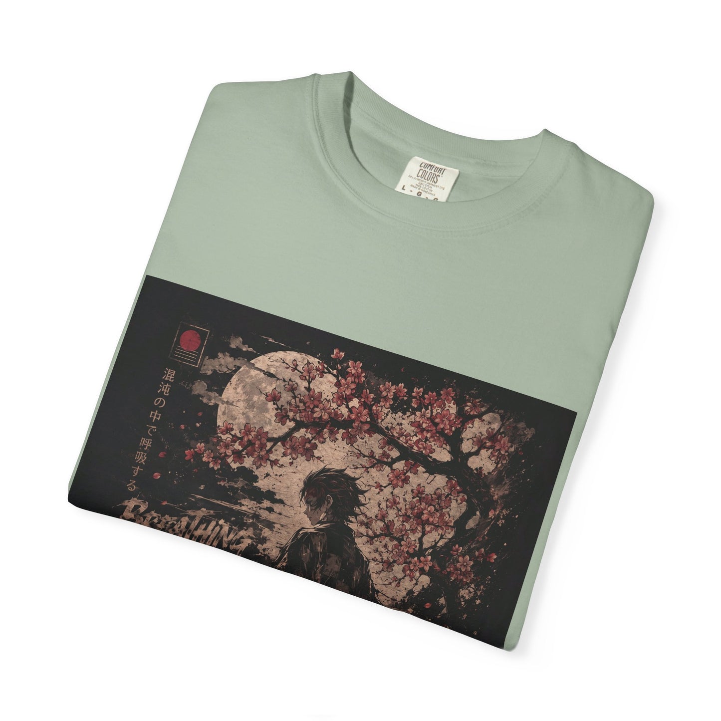 Samurai Moon T-Shirt — Cherry Blossom Night Graphic Tee