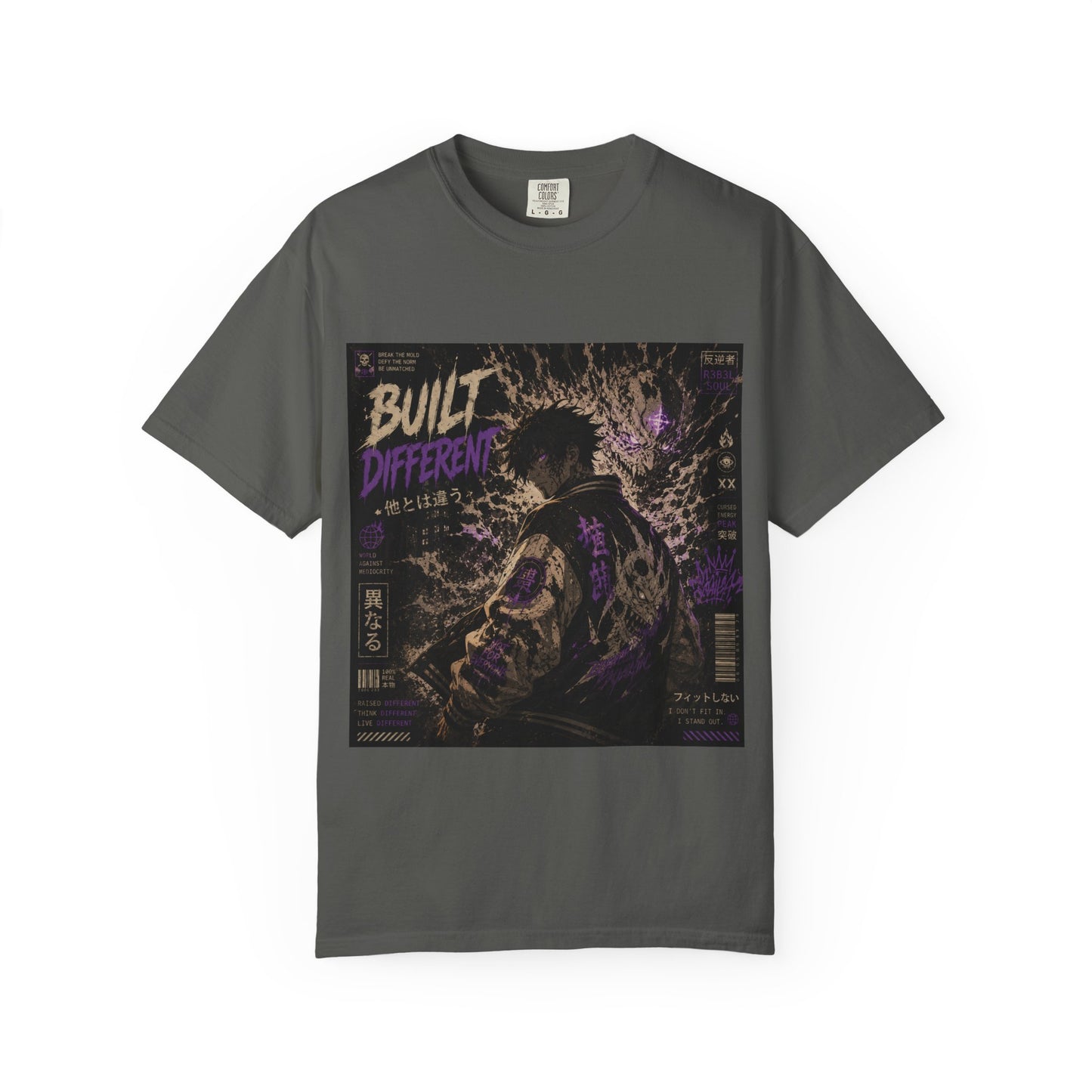 T-Shirt — "Built Different" Cyberpunk Samurai Graphic Tee
