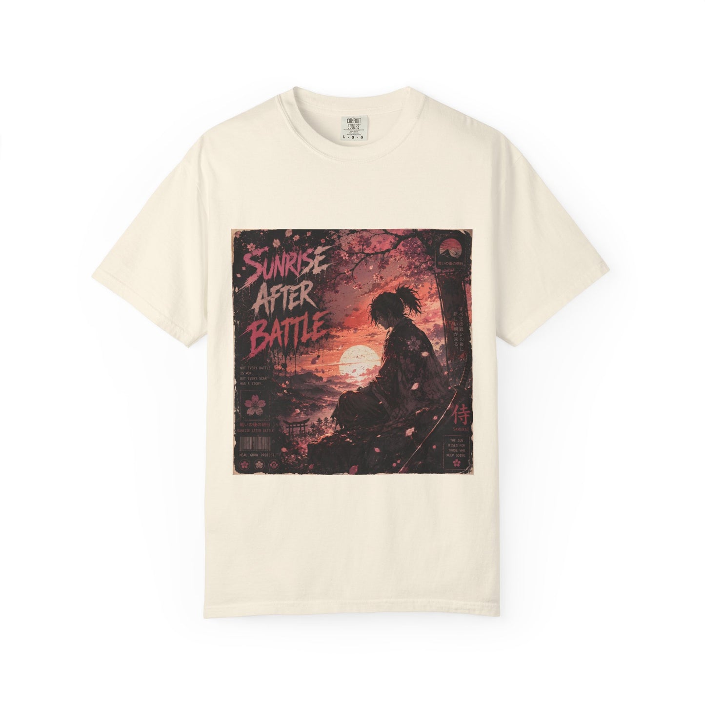 Sunrise After Battle T-Shirt — Samurai Sunset Graphic Tee