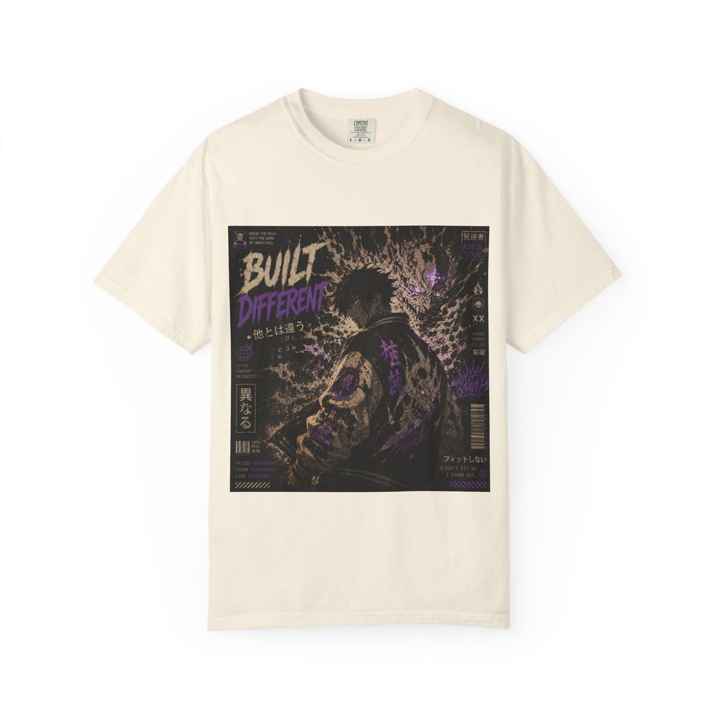 T-Shirt — "Built Different" Cyberpunk Samurai Graphic Tee