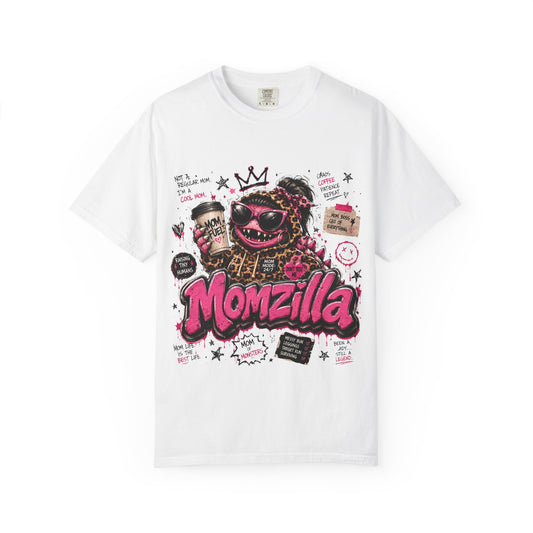 Momzilla Graphic T-Shirt — Funny Momzilla Mother’s Day Tee with Coffee & Crown Design