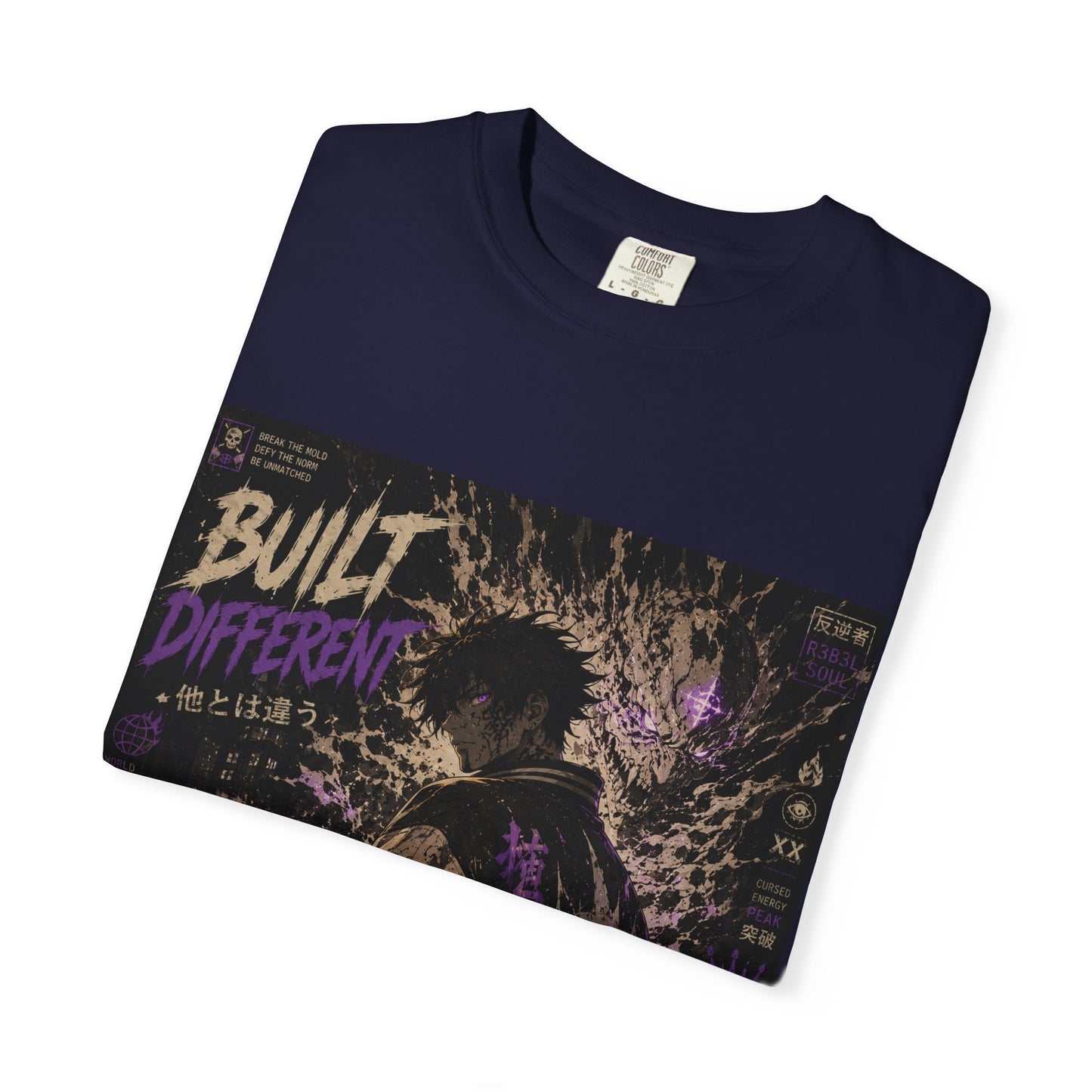 T-Shirt — "Built Different" Cyberpunk Samurai Graphic Tee