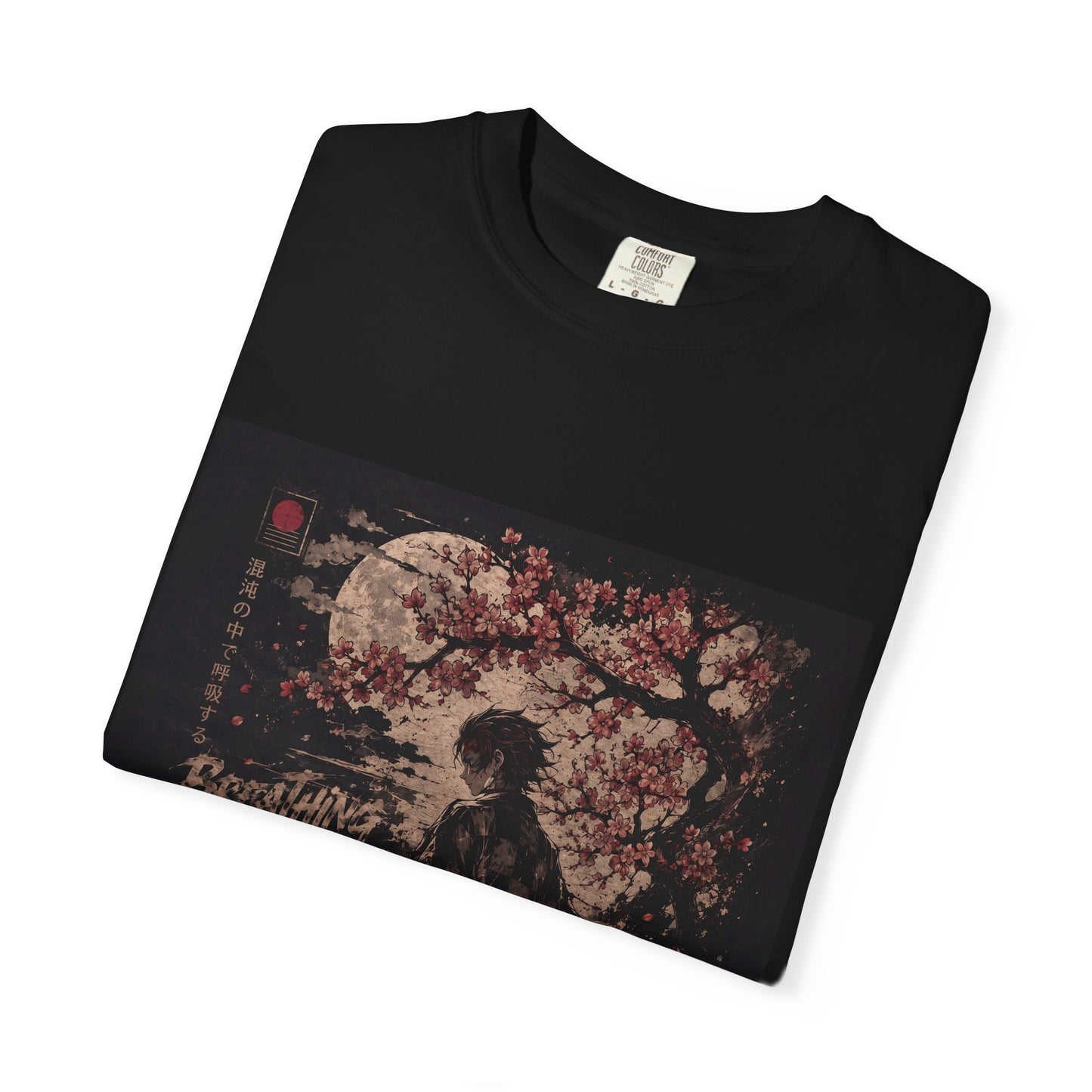 Samurai Moon T-Shirt — Cherry Blossom Night Graphic Tee
