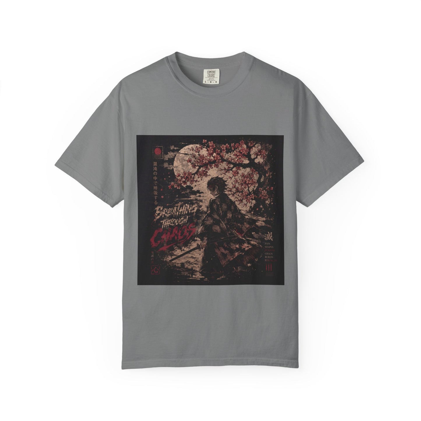 Samurai Moon T-Shirt — Cherry Blossom Night Graphic Tee