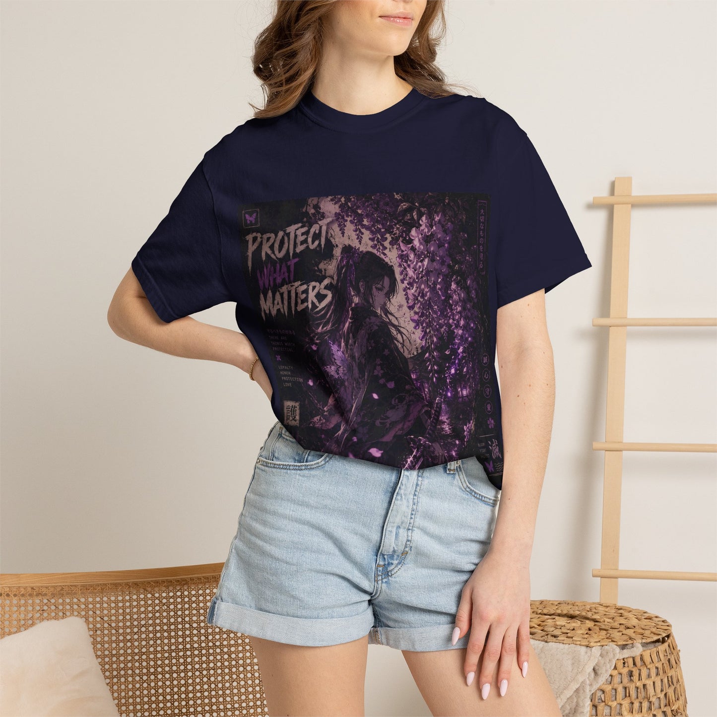 Protect What Matters T-Shirt — Dark Violet Graphic Tee