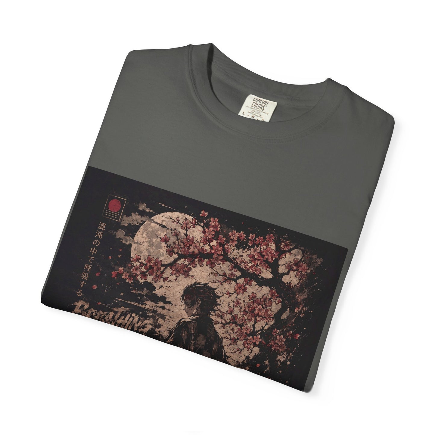 Samurai Moon T-Shirt — Cherry Blossom Night Graphic Tee