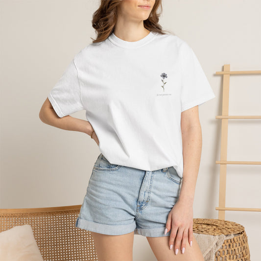 Do Not Perceive Me Floral Graphic T-Shirt — Distressed Statement Tee