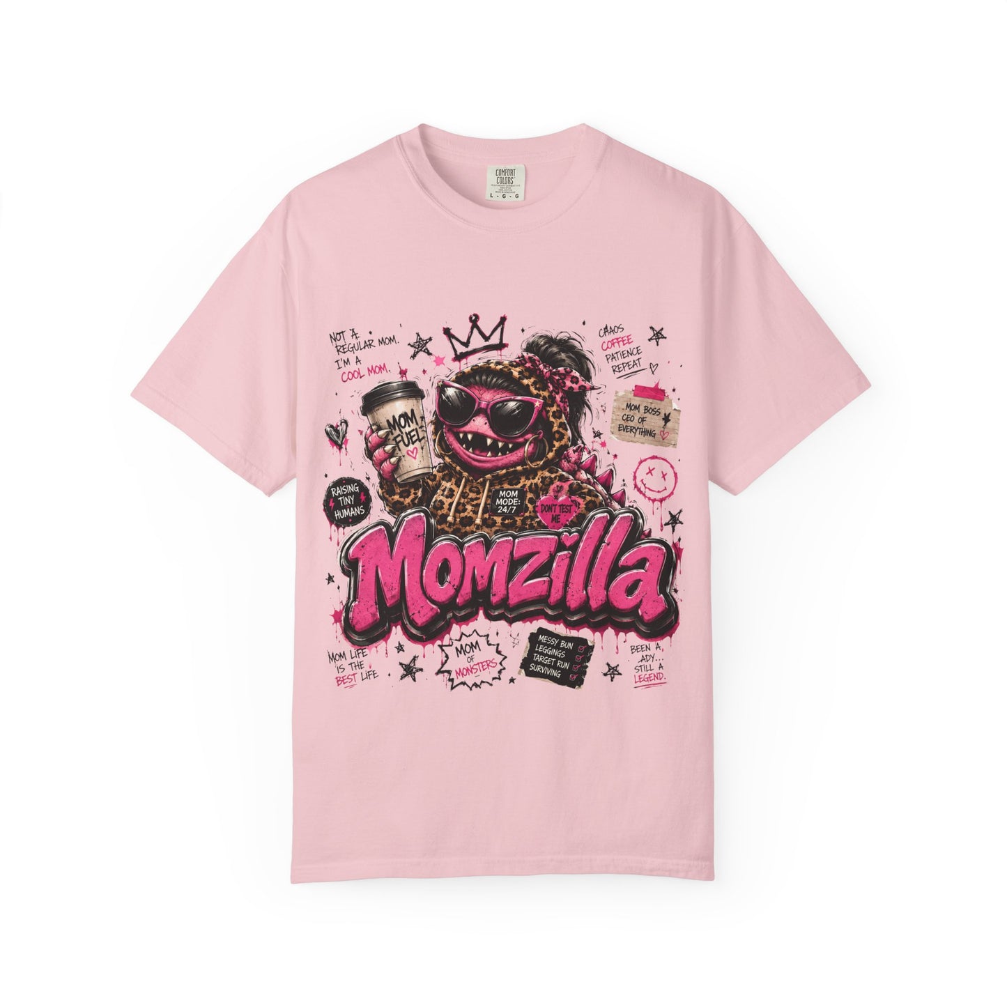 Momzilla Graphic T-Shirt — Funny Momzilla Mother’s Day Tee with Coffee & Crown Design