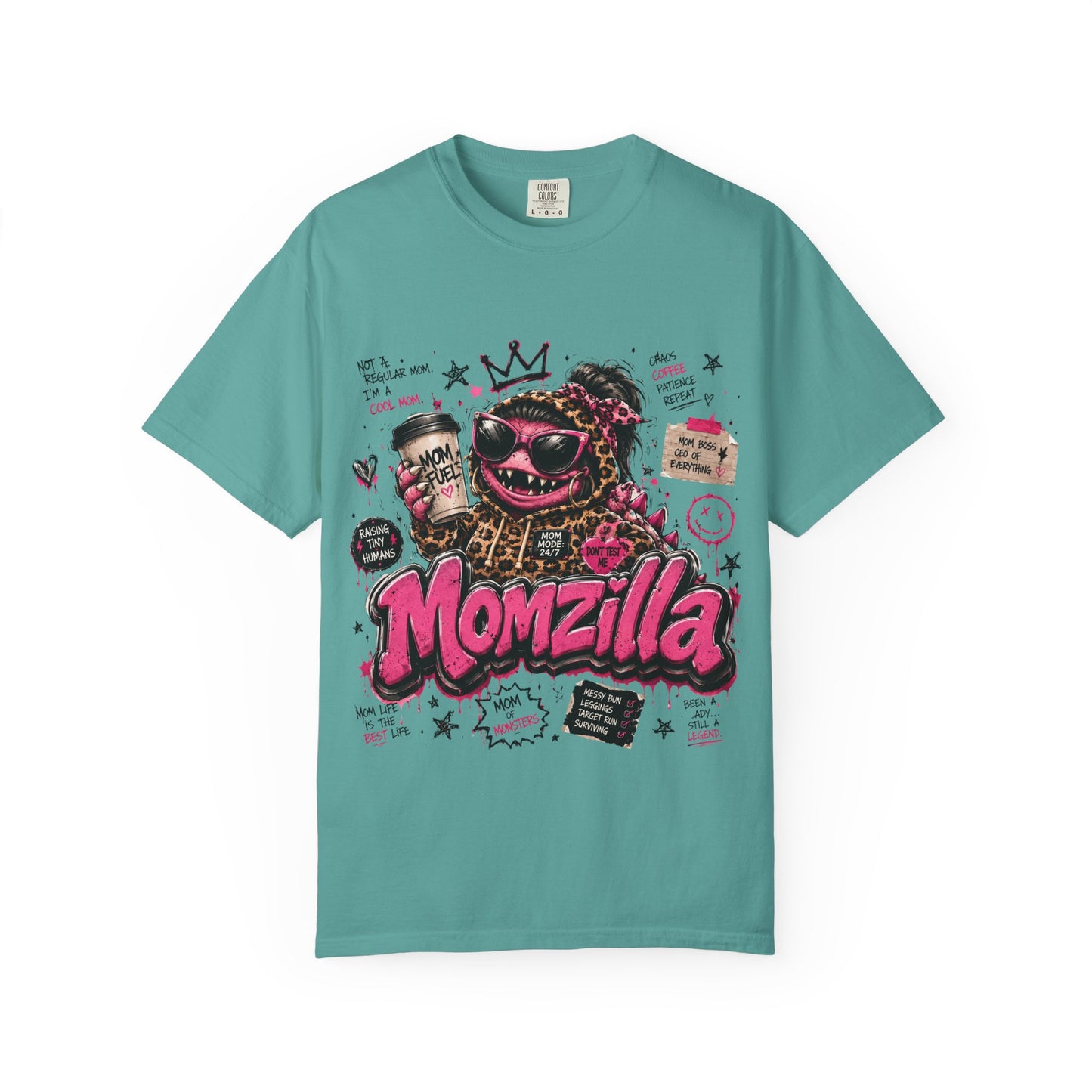 Momzilla Graphic T-Shirt — Funny Momzilla Mother’s Day Tee with Coffee & Crown Design