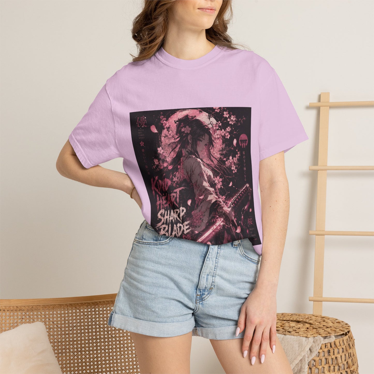 Samurai Aesthetic T-Shirt — “Kind Heart, Sharp Blade” Graphic Tee
