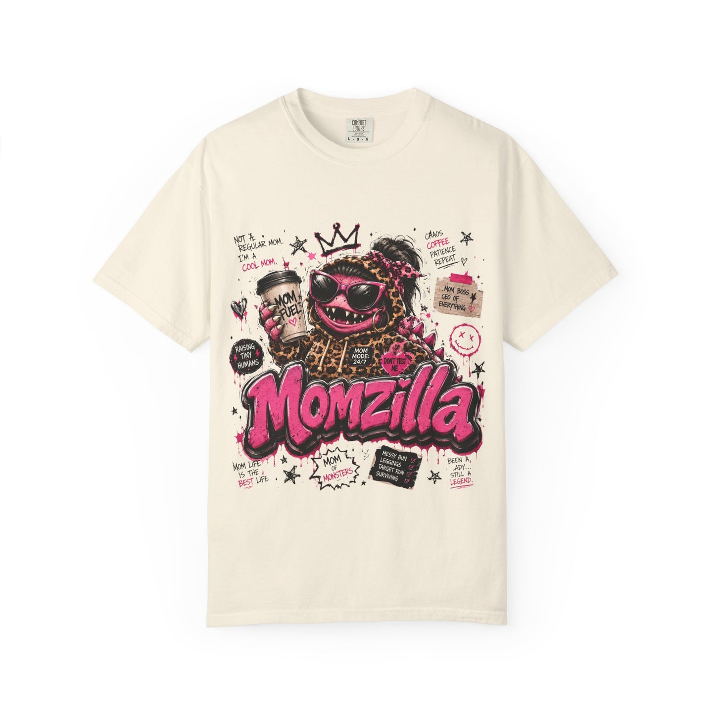 Momzilla Graphic T-Shirt — Funny Momzilla Mother’s Day Tee with Coffee & Crown Design
