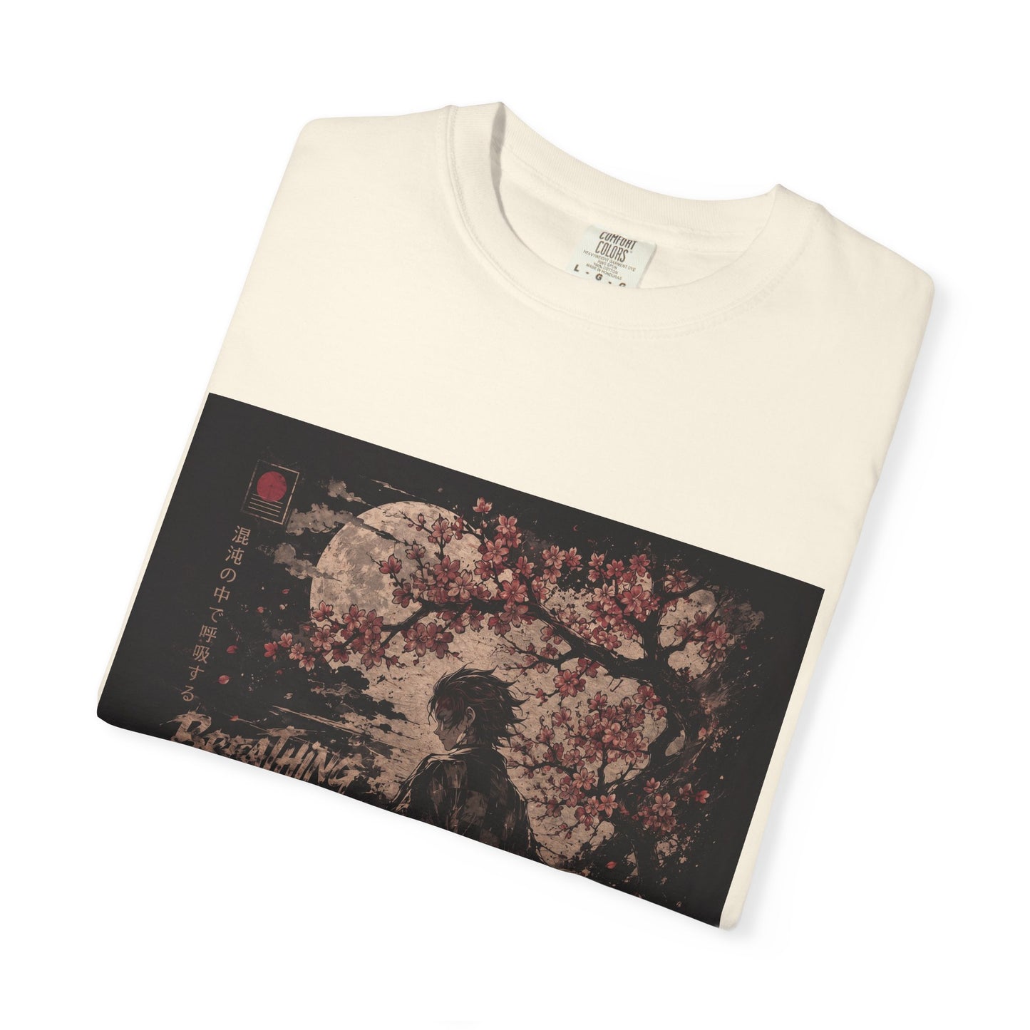 Samurai Moon T-Shirt — Cherry Blossom Night Graphic Tee