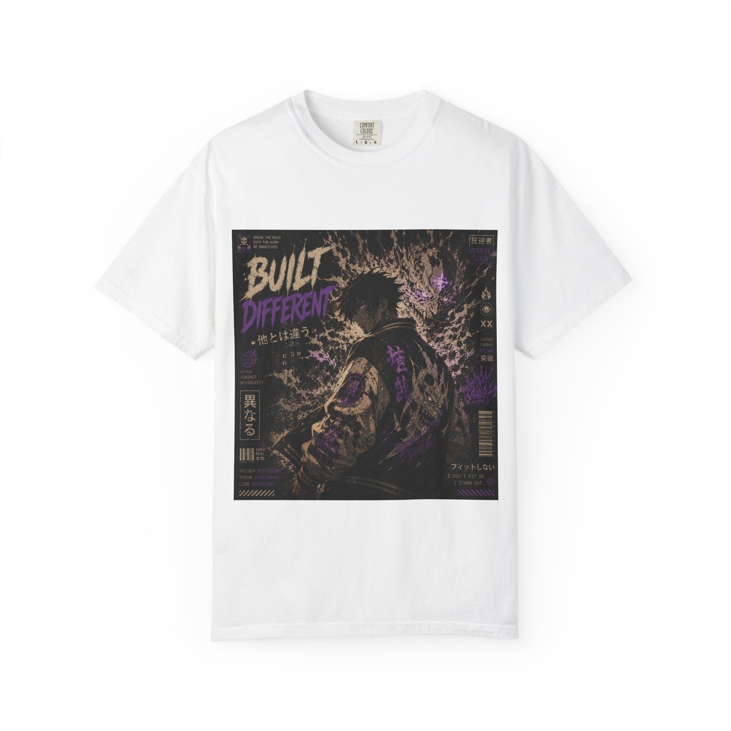 T-Shirt — "Built Different" Cyberpunk Samurai Graphic Tee
