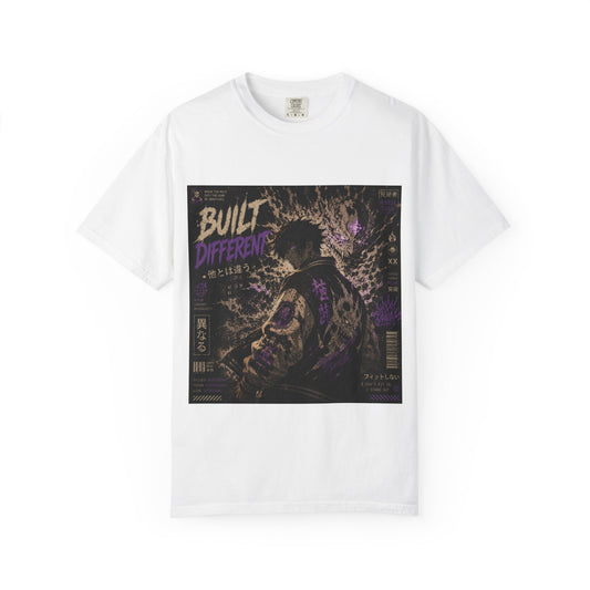 T-Shirt — "Built Different" Cyberpunk Samurai Graphic Tee