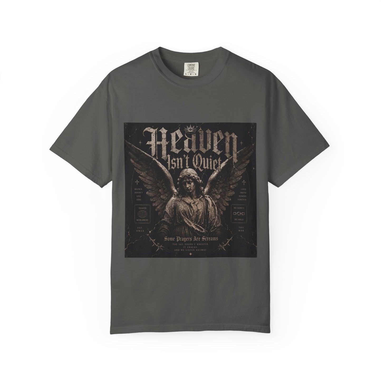 Graphic T-Shirt — "Heaven Isn't Quiet" Vintage Angel Band Tee