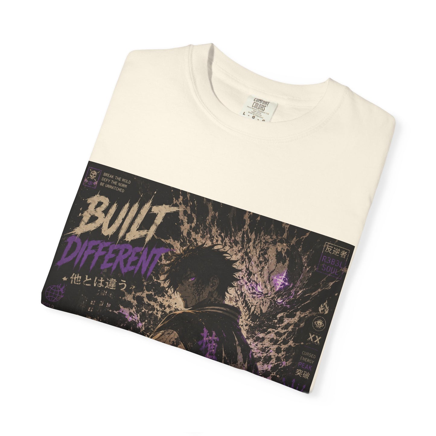 T-Shirt — "Built Different" Cyberpunk Samurai Graphic Tee