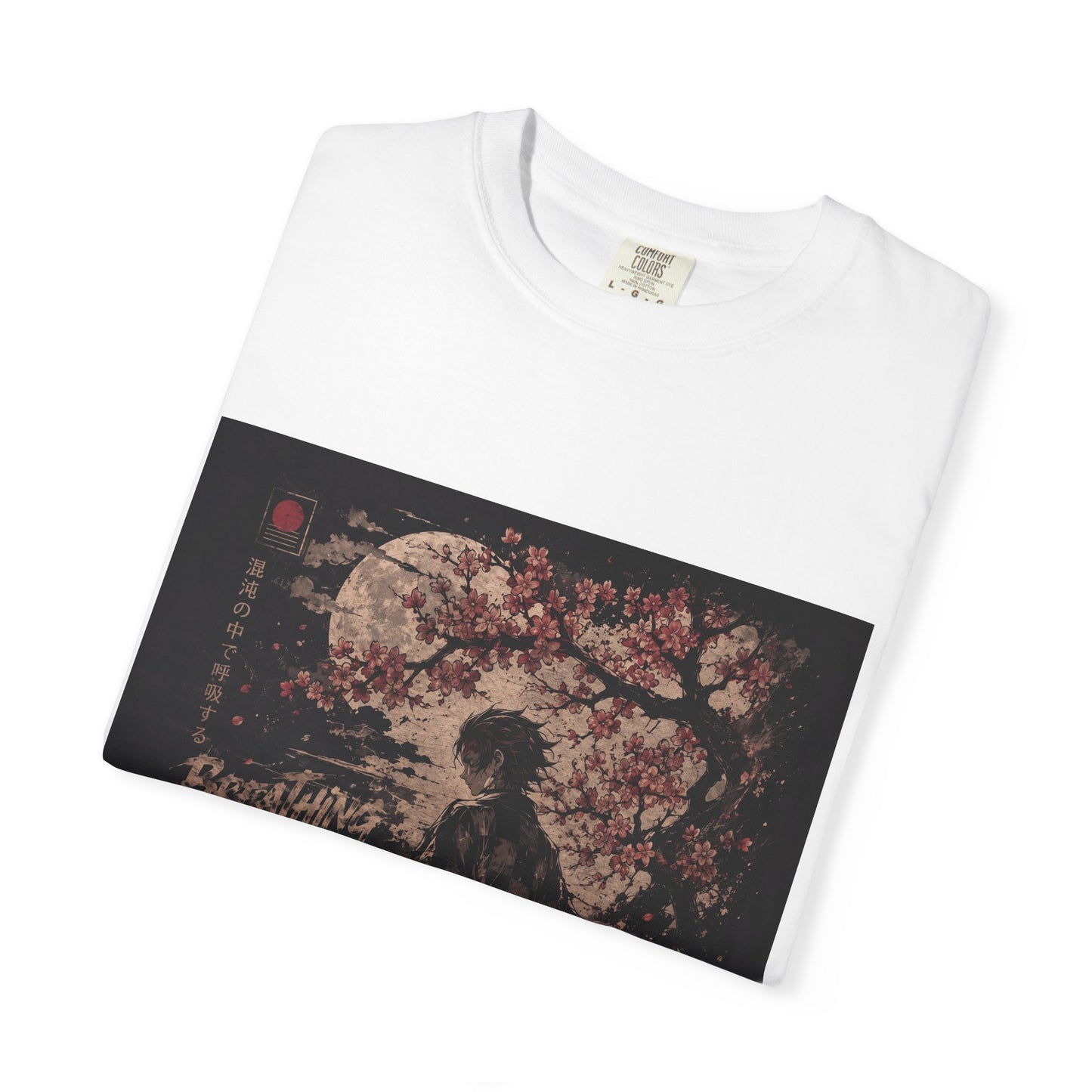 Samurai Moon T-Shirt — Cherry Blossom Night Graphic Tee