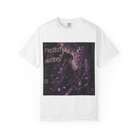 Protect What Matters T-Shirt — Dark Violet Graphic Tee