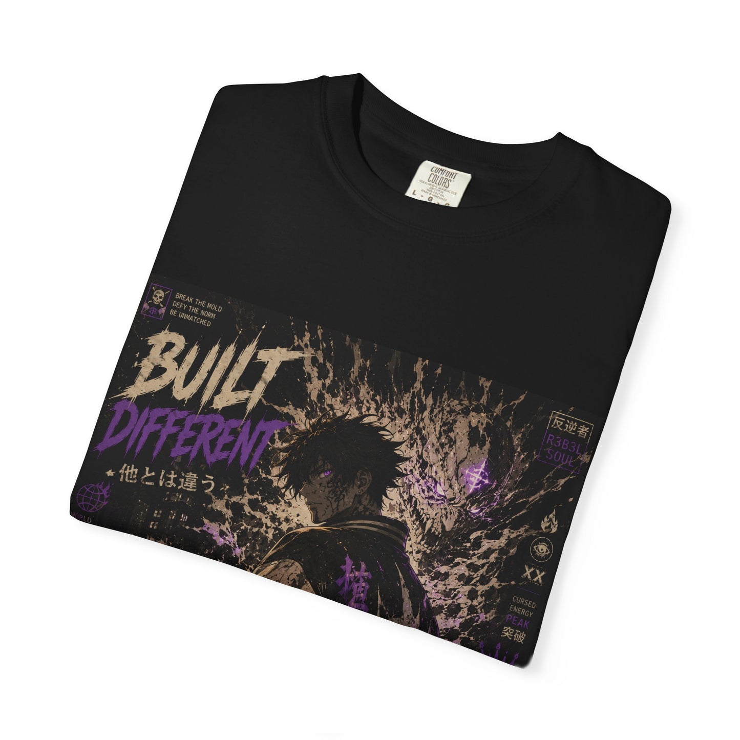 T-Shirt — "Built Different" Cyberpunk Samurai Graphic Tee
