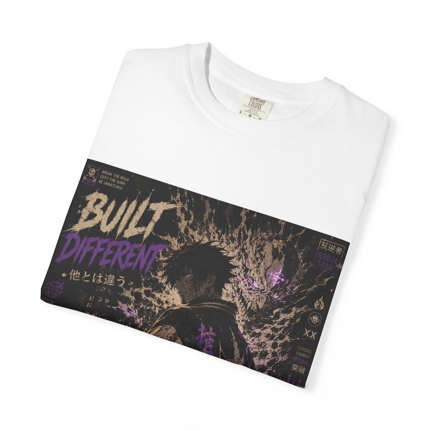 T-Shirt — "Built Different" Cyberpunk Samurai Graphic Tee