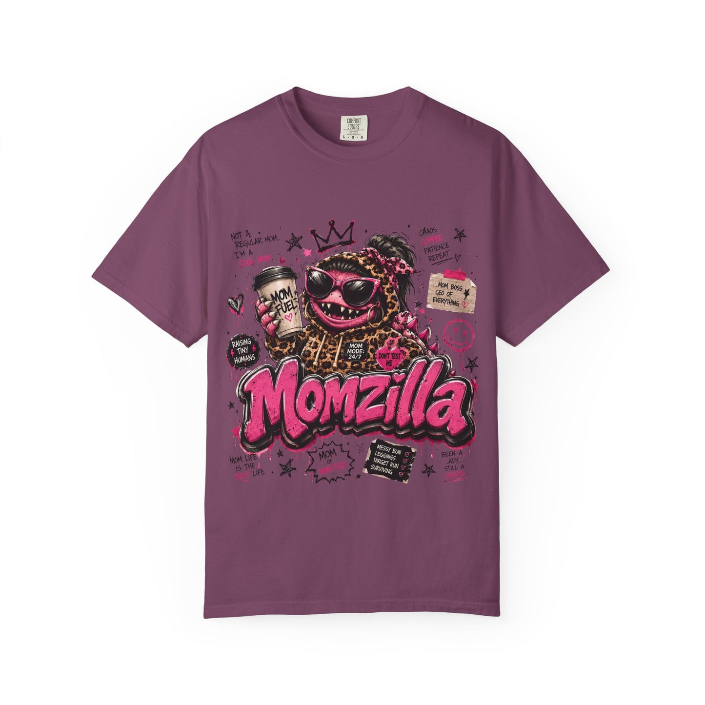 Momzilla Graphic T-Shirt — Funny Momzilla Mother’s Day Tee with Coffee & Crown Design