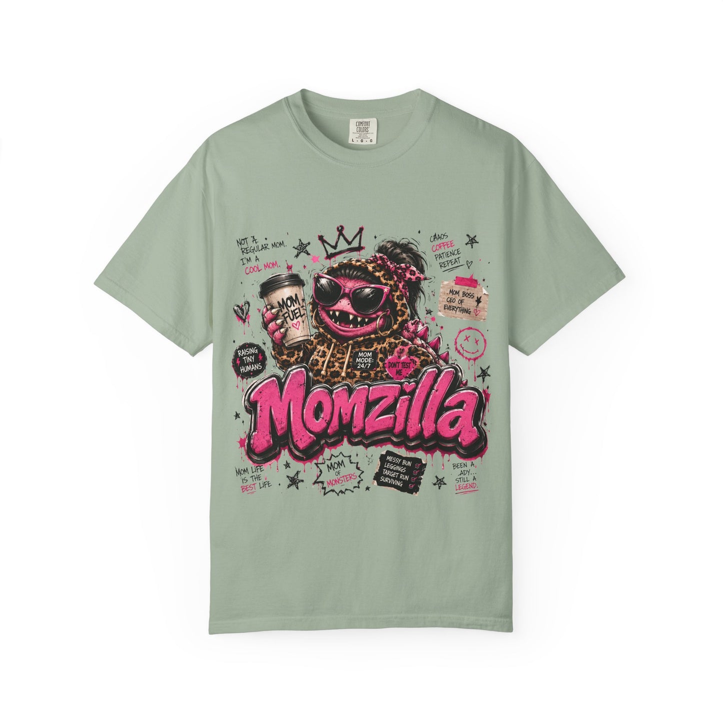 Momzilla Graphic T-Shirt — Funny Momzilla Mother’s Day Tee with Coffee & Crown Design